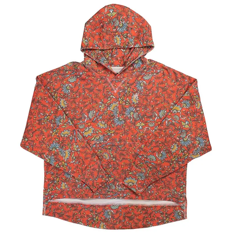 Hooey Roomy Ladies' Hoodie, Poppy Floral/Pink