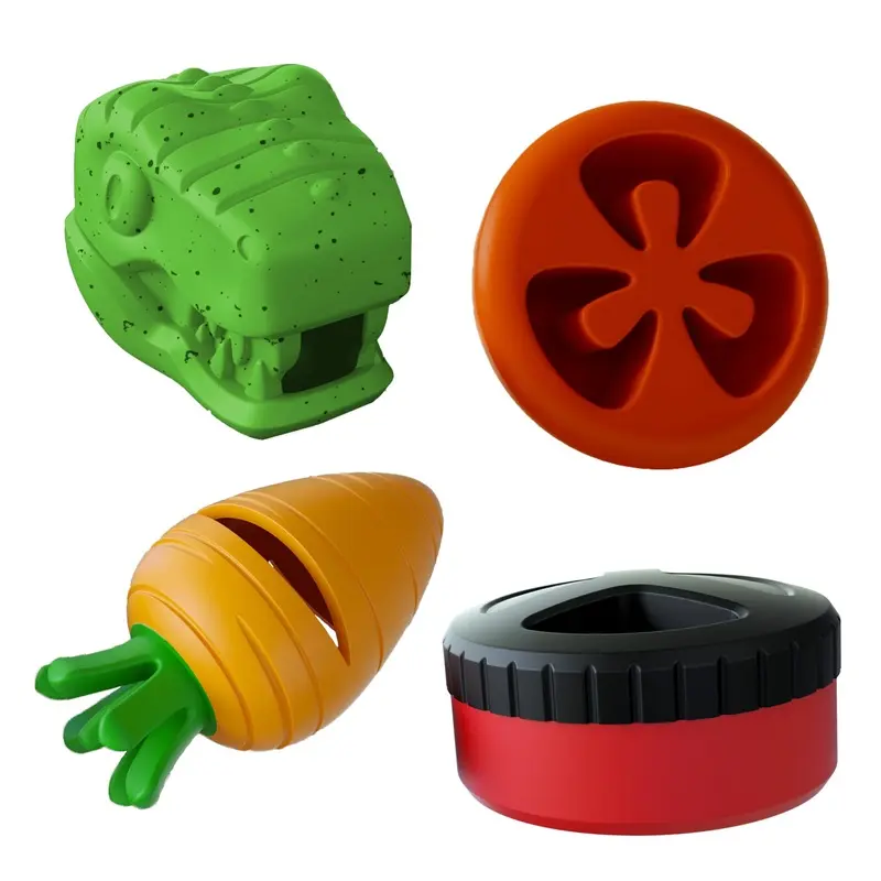 Jeffers Stay Busy Natural Rubber Dog Chew Toys, 4 pc, Medium