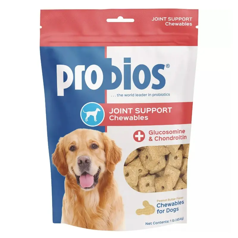 Probios Joint Support Chewables for Dogs, Peanut Butter, 1 lb