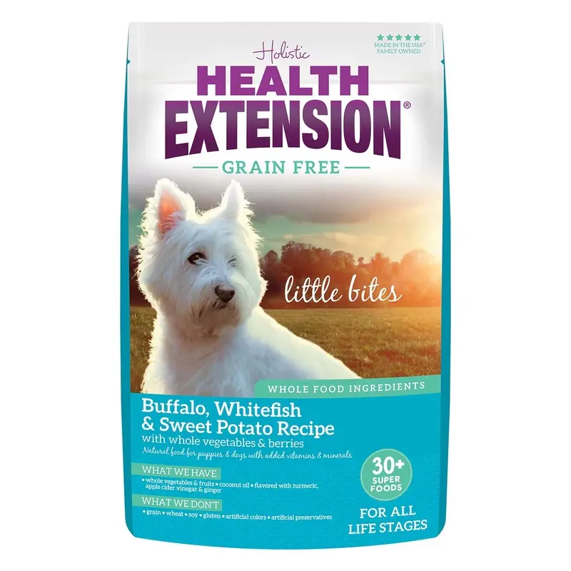 Health Extension Grain-Free Buffalo & Whitefish Little Bites Small Breed Dry Dog Food