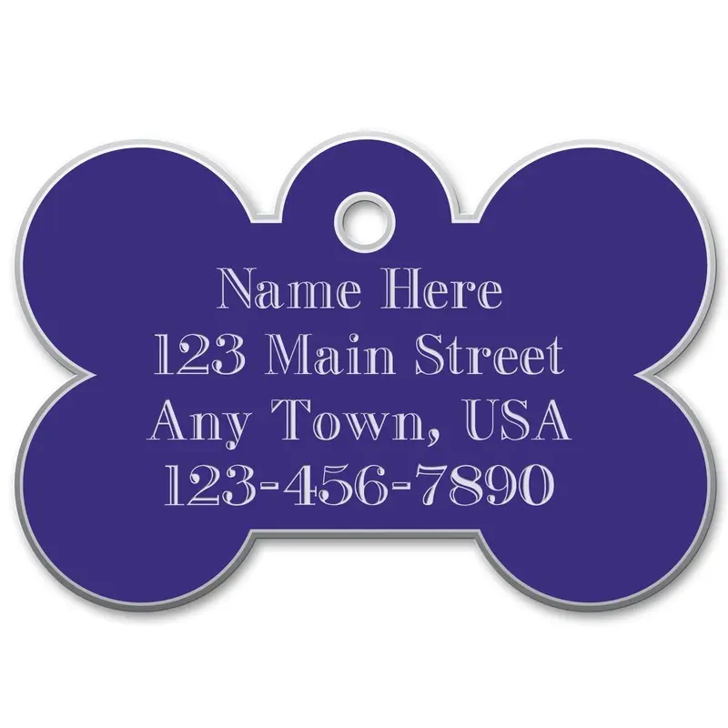 Jeffers Custom Personalized Engraved Bone ID Dog Tags