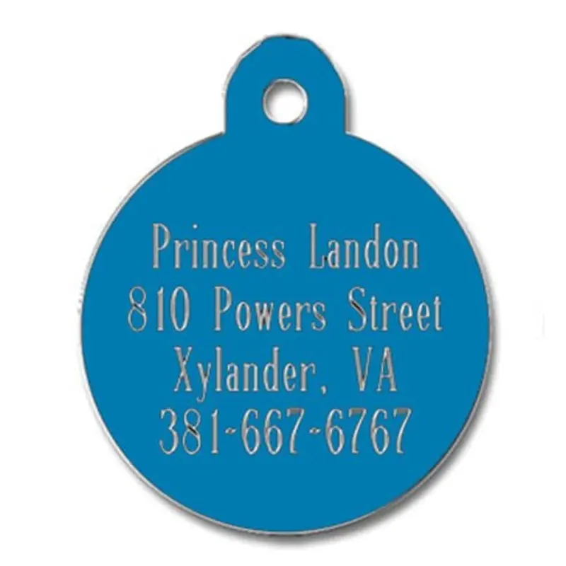 Jeffers Custom Personalized Engraved Circle ID Tags for Dogs & Cats