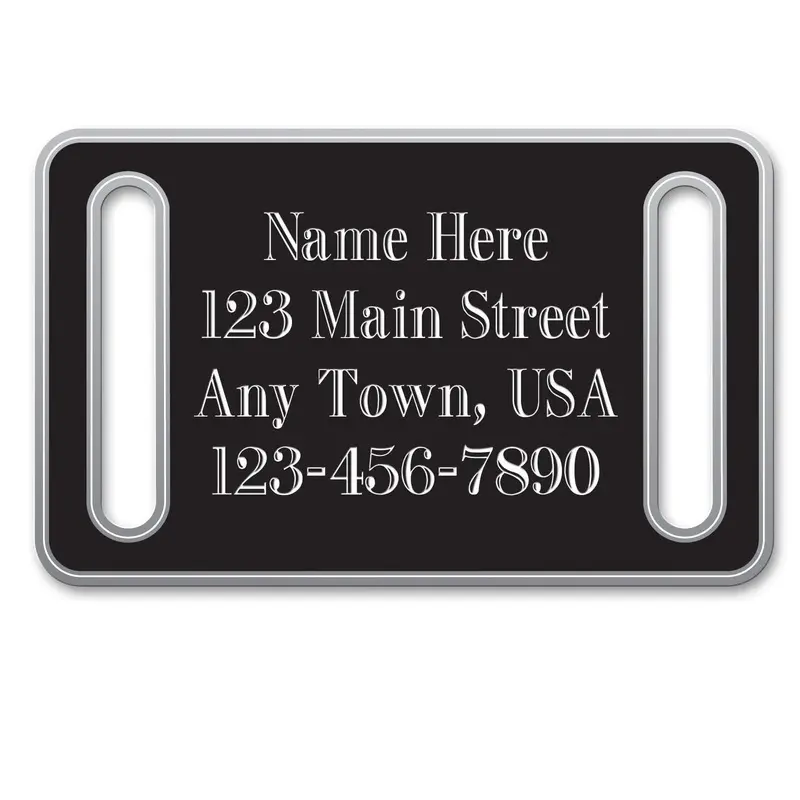 Jeffers Custom Personalized Engraved Slide-On ID Dog Tags