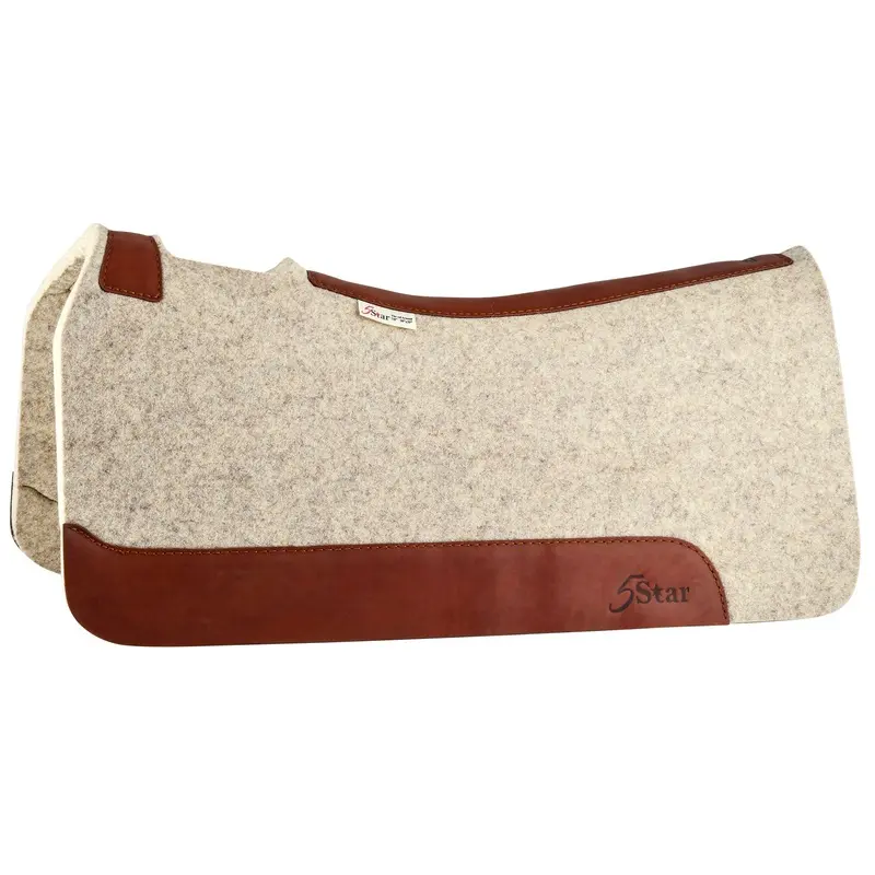 5 Star Saddle Pad 100% Compressed Wool, Natural