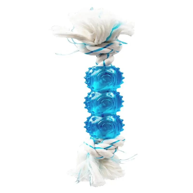 Canine Clean Peppermint Rope with 3 TPR Balls, 6.5"