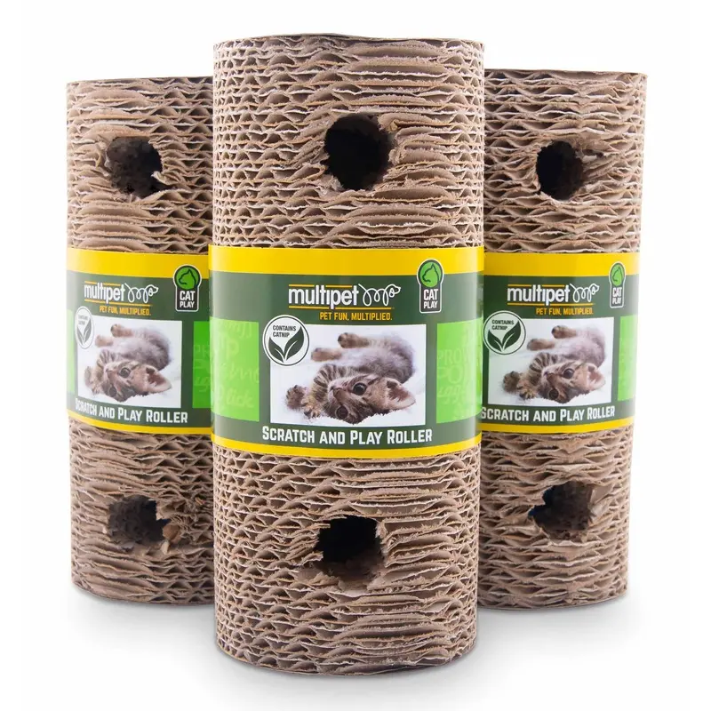 Cardboard Scratcher Roller, 7.5", Assorted