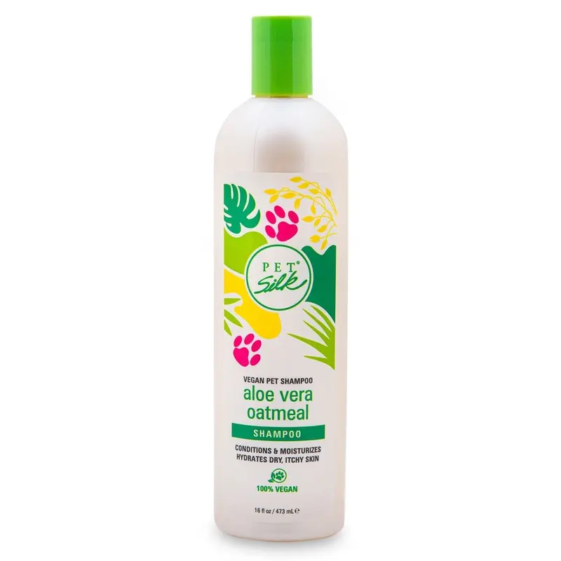 Pet Silk Vegan Aloe Vera Oatmeal Shampoo, 16 oz