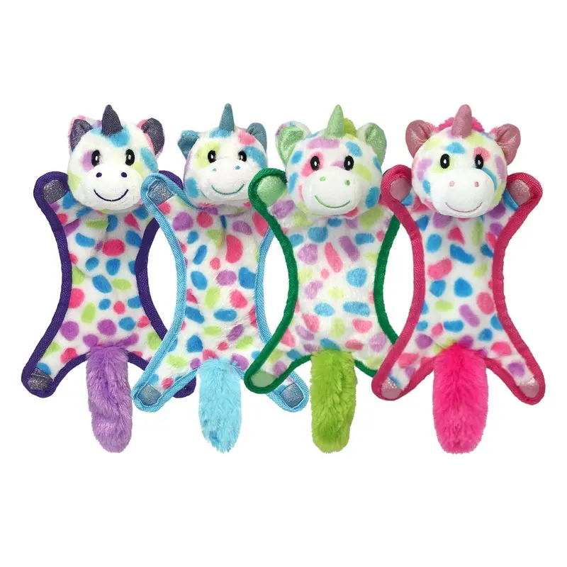 Puppy Ball Head Unicorn Crinkle Dog Toy, 10", Assorted
