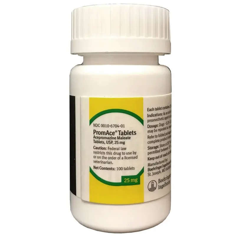 Rx PromAce (acepromazine maleate) Tablets for Horses, Dogs, & Cats