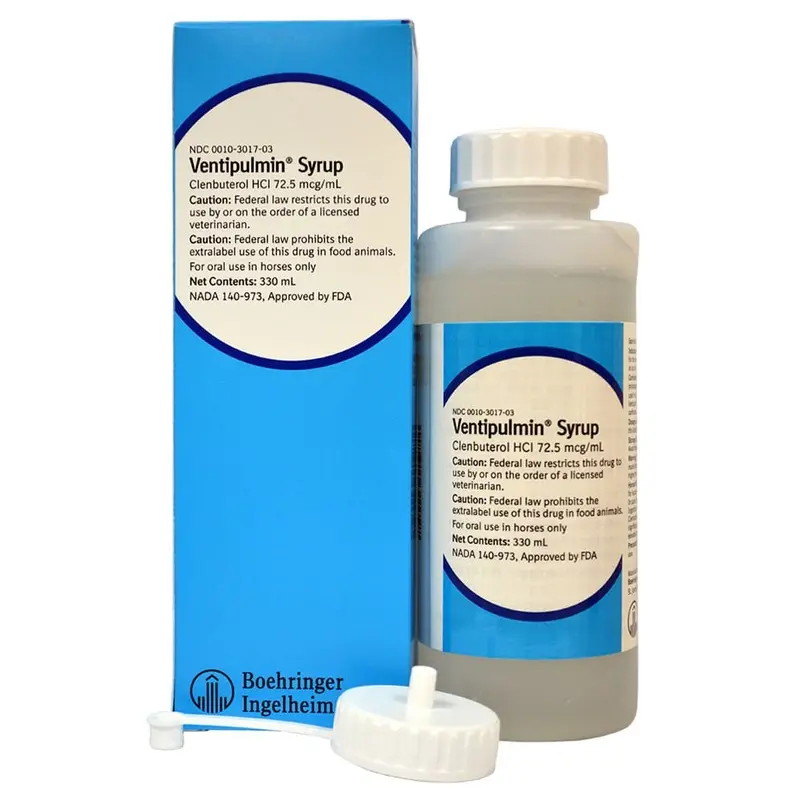 Rx Ventipulmin (clenbuterol HCl) Syrup for Horses, 330 mL