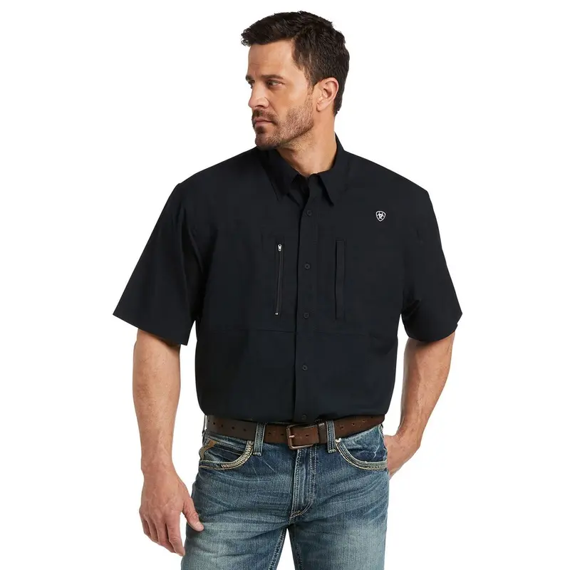 Men's VentTEK Classic Fit Short Sleeve Shirt, Black