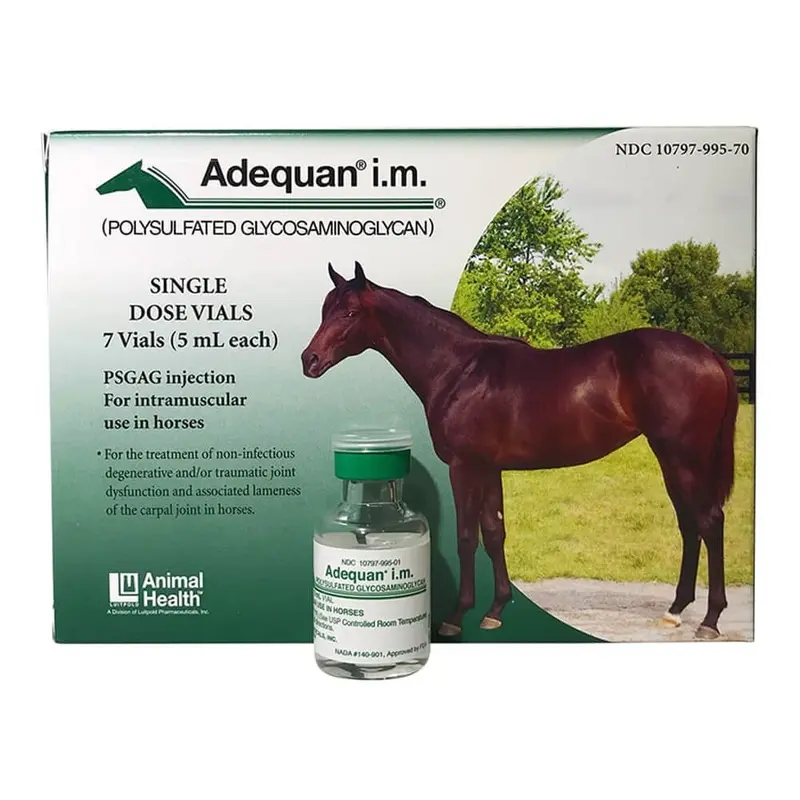 Rx Adequan Equine (polysulfated glycosaminoglycan) 500mg/5ml Injectable for Horses