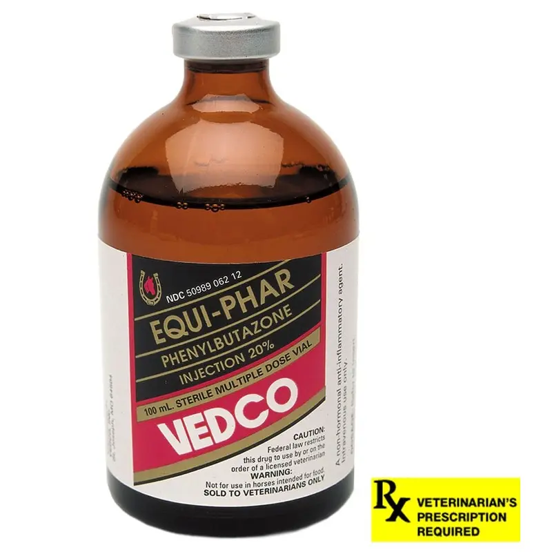 Rx Equi-Phar (phenylbutazone) 20% Injection for Horses, 100 mL