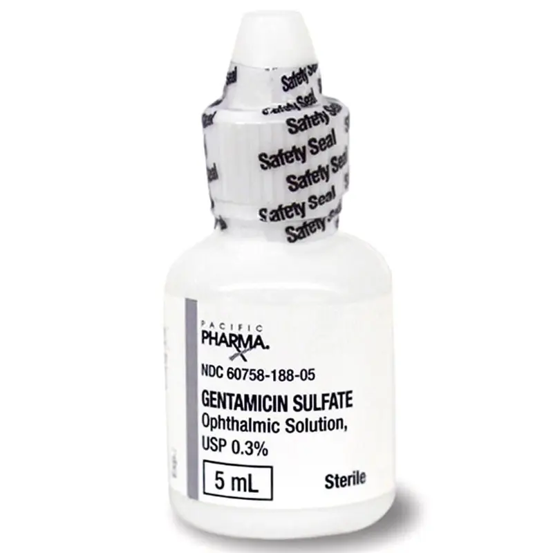Rx Gentamicin Sulfate (Generic) Opthalmic Solution for Dogs & Cats 0.3%, 5ml bottle