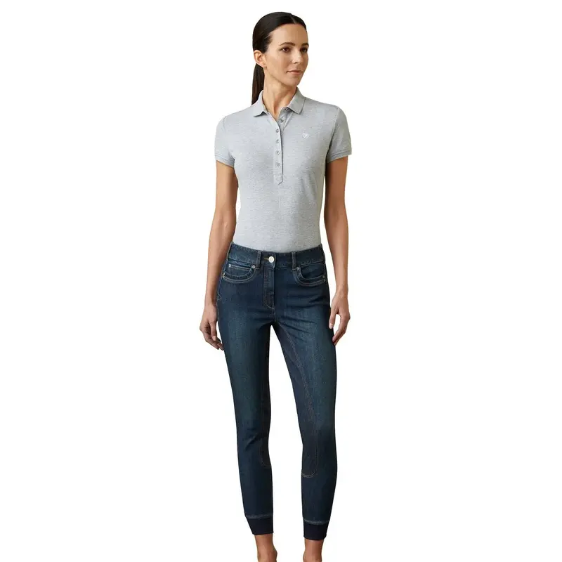 Ariat Halo Denim Full Seat Breech, Birch Marine