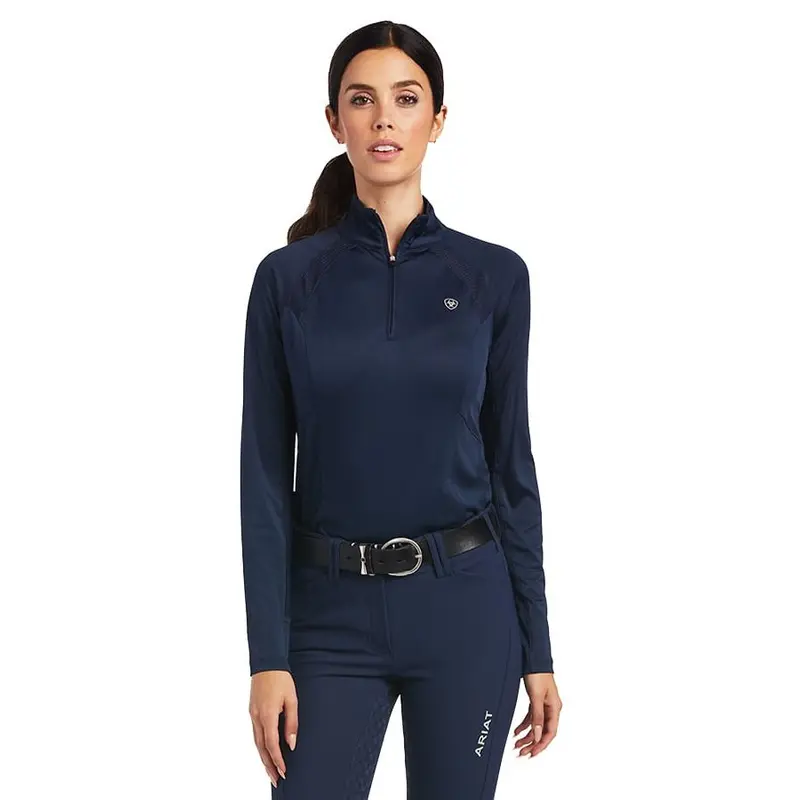 Sunstopper 2.0 1/4 Zip Long Sleeve Baselayer, Navy