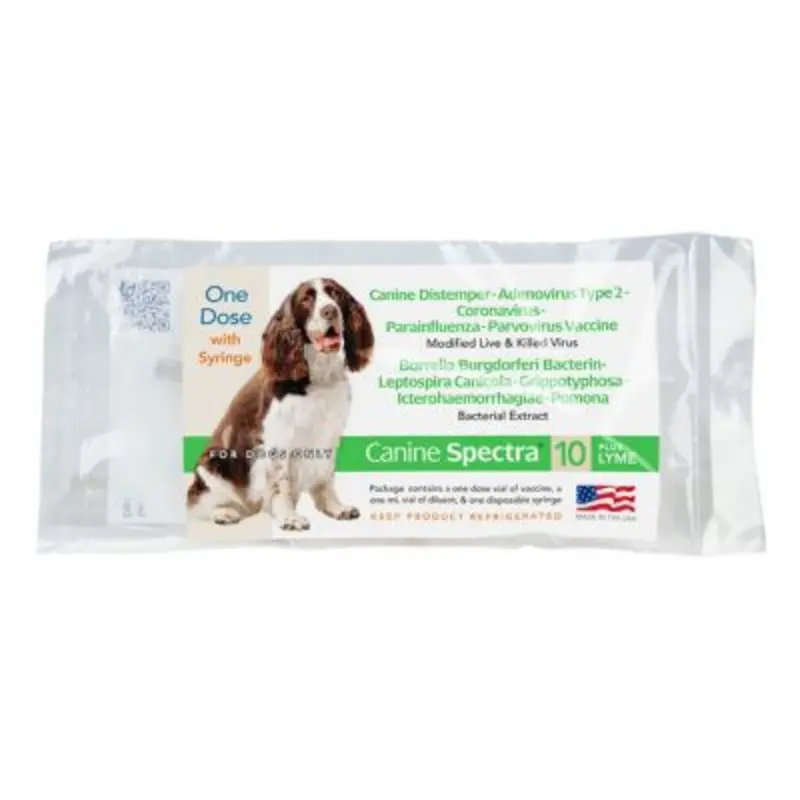Canine Spectra 10 Plus Lyme Dog Vaccine, Single Dose