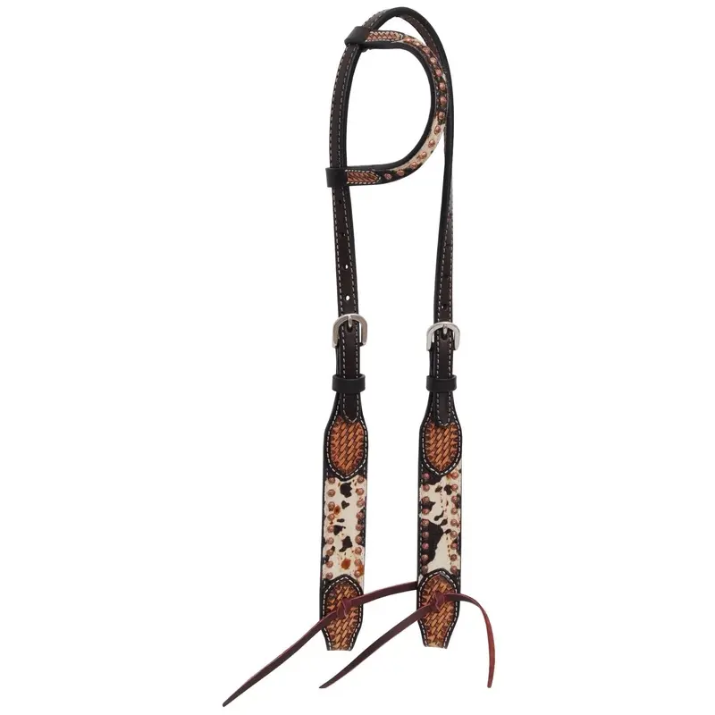 Rafter T Peppered Hide Single Ear Headstall
