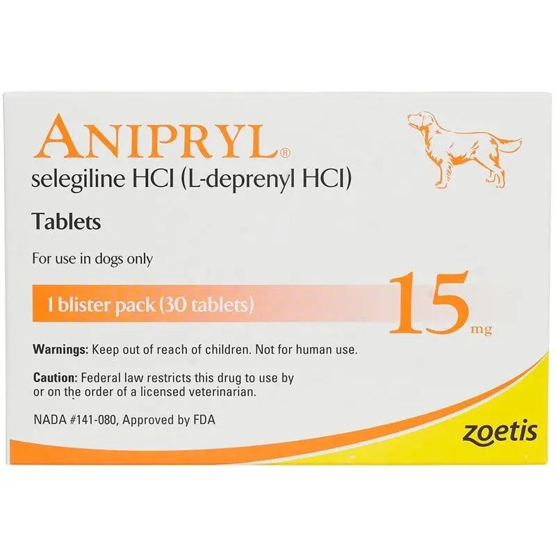 Rx Anipryl selegilline HCl (L-deprenyl HCl) Tablets for Dogs