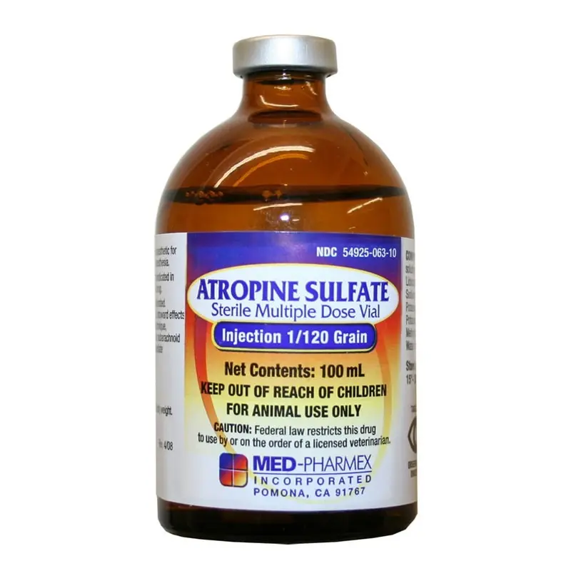 Rx Atropine Sulfate Inj, 1/120 grain 100 ml