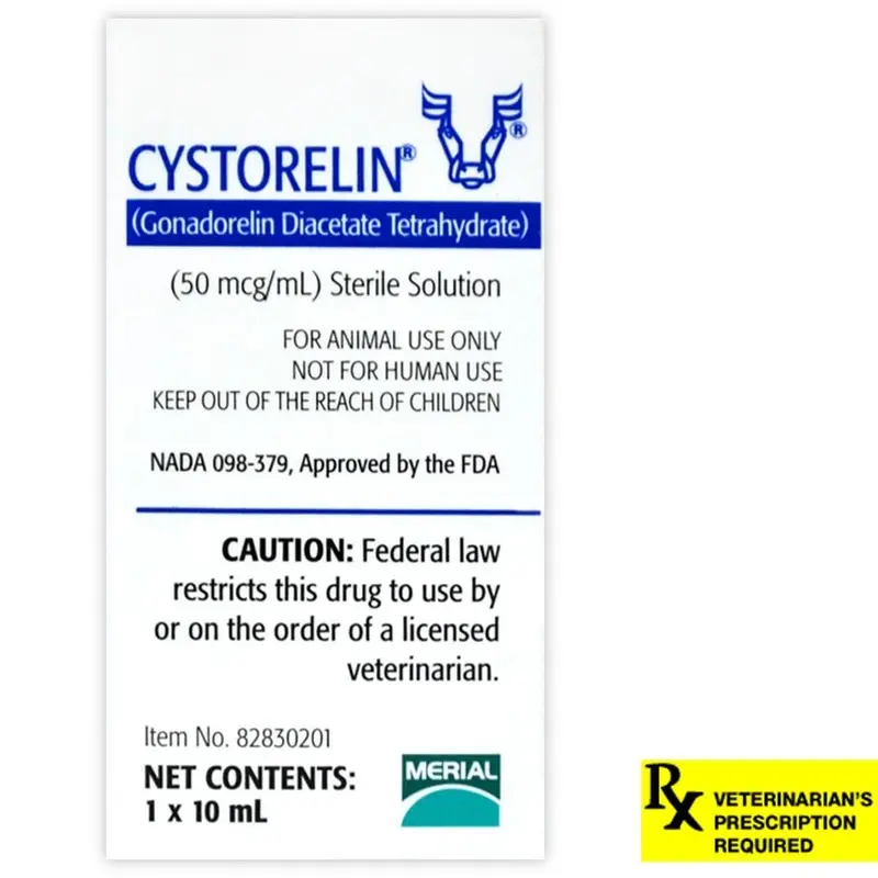Rx Cystorelin (gonadorelin diacetate tetrahydrate) Solution Vial for Cattle