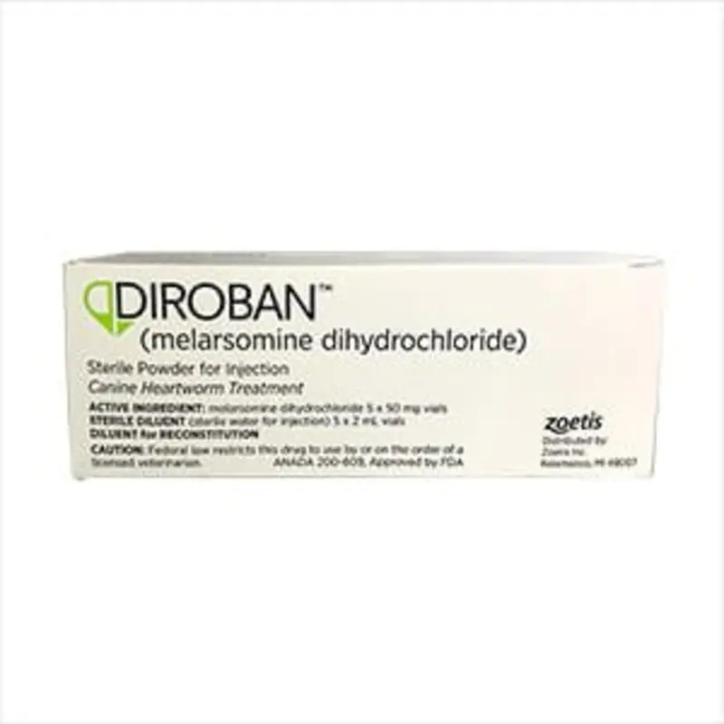 Rx Diroban (melarsomine dihydrochloride) Canine Heartworm Treatment, 5 x 50mg Vials