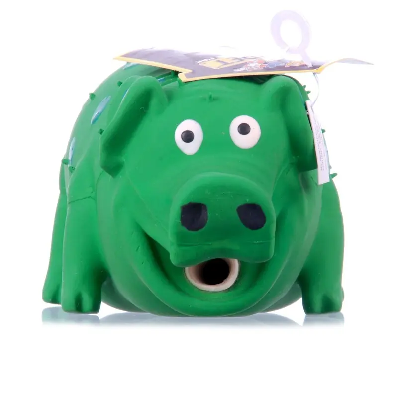 Globlets Stuffed Latex Pig Dog Toy