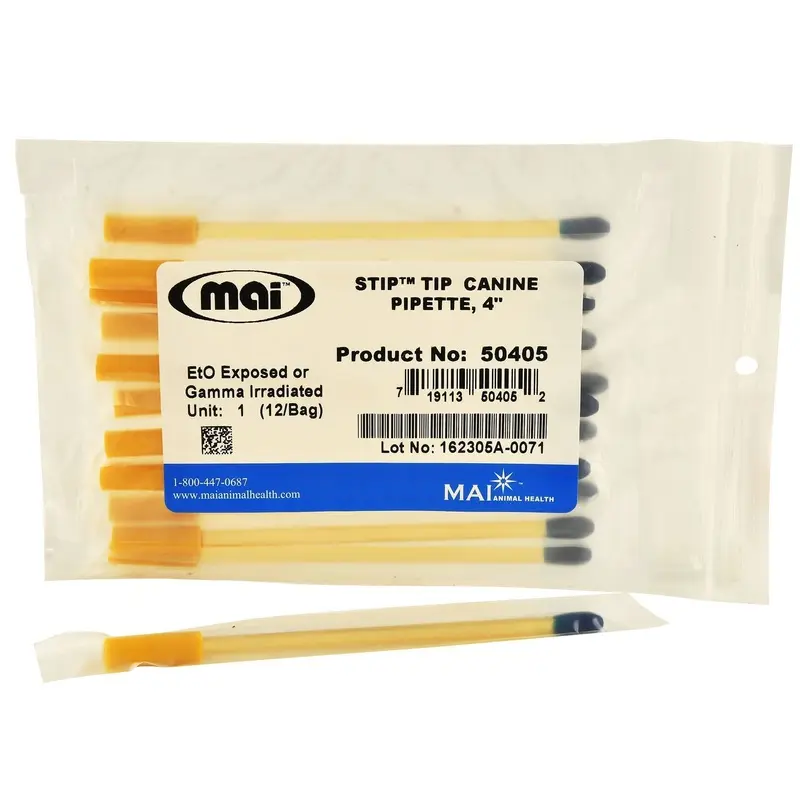 4" Canine STIP Tip Pipette, 12 pack