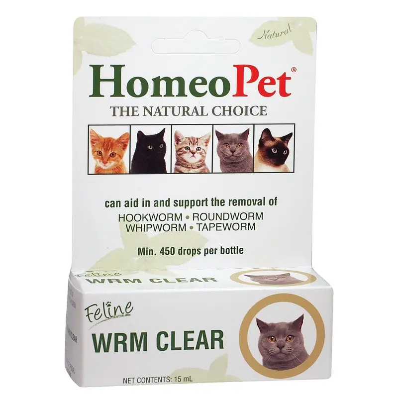 HomeoPet Feline Wrm Clear, 15 mL