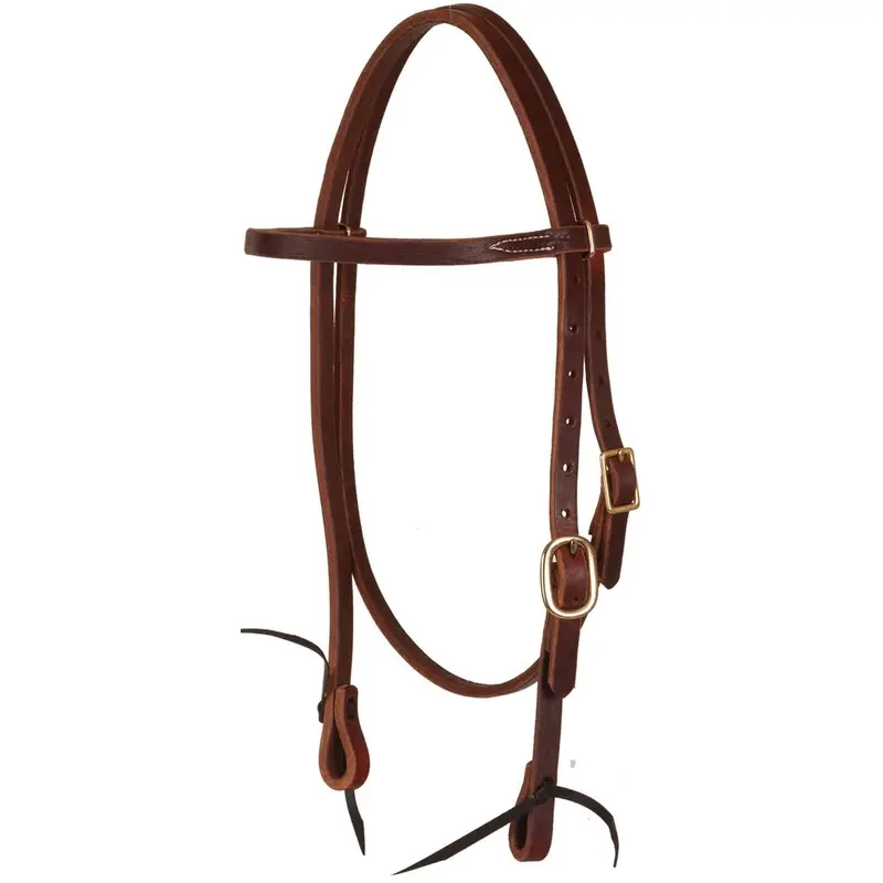Oxbow Tack Premium Harness Leather Pre-Oiled Browband Headstall