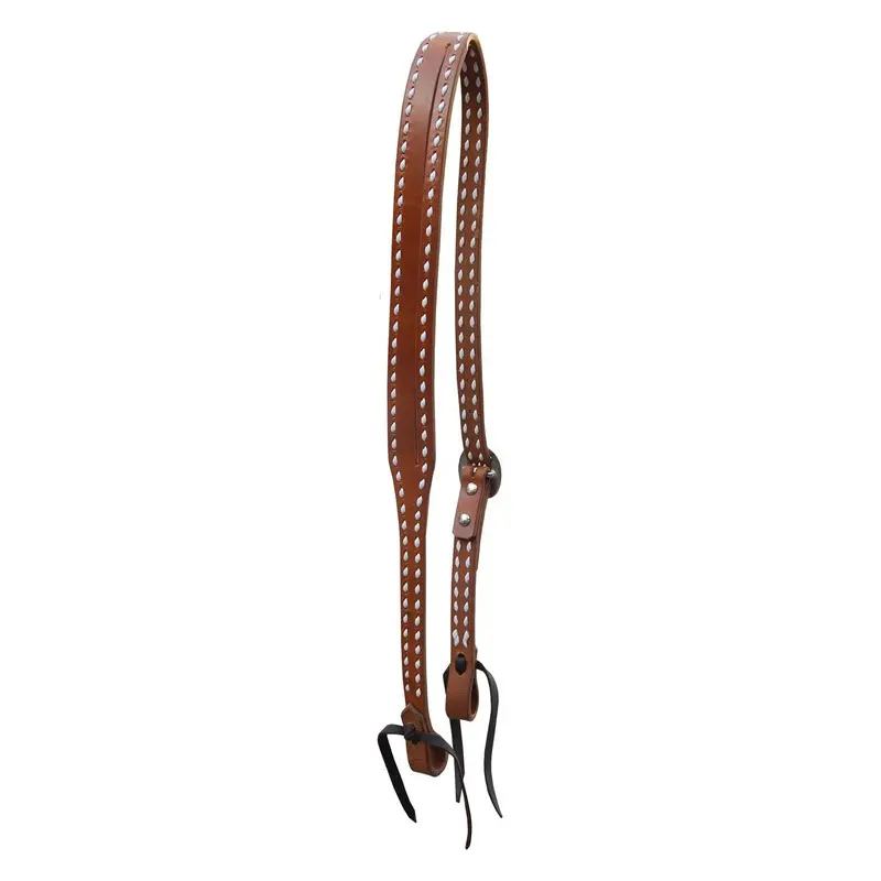 Oxbow Tack Split Ear Harness Leather Headstall with Buckstitch