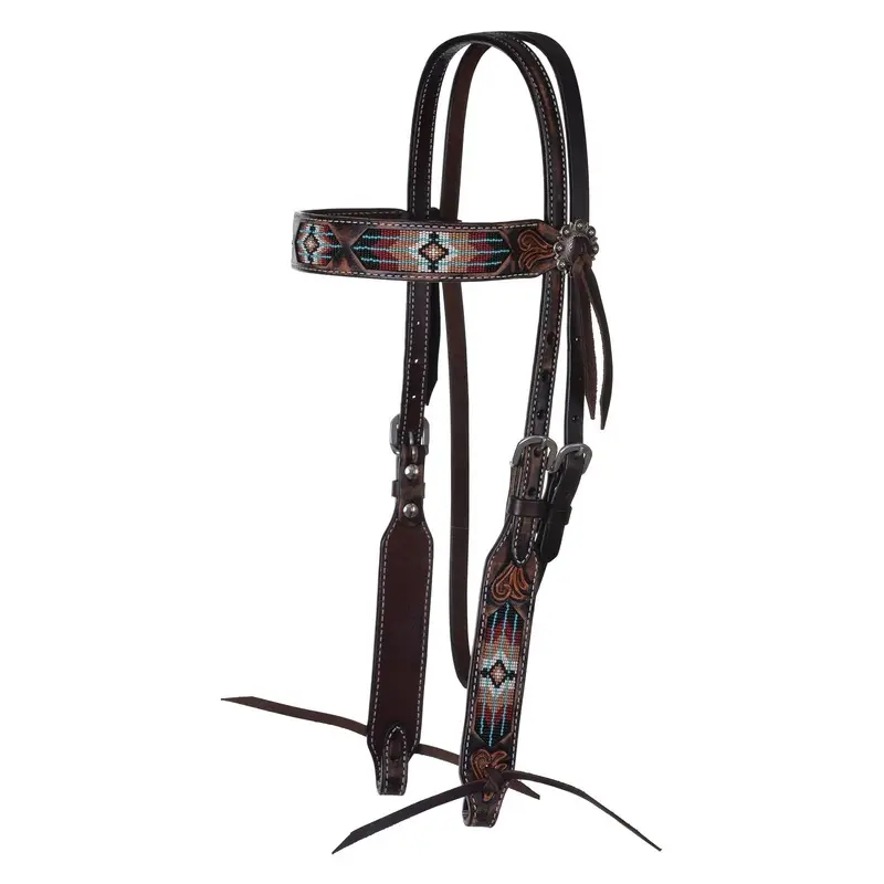 Circle Y Beaded Southwest Browband Headstall