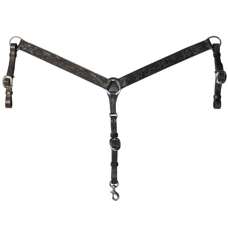Circle Y Floral Tooled Breast Collar