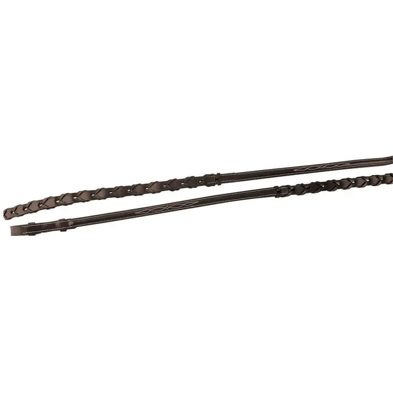 Aviemore Fancy Stitched Laced Reins, Havana