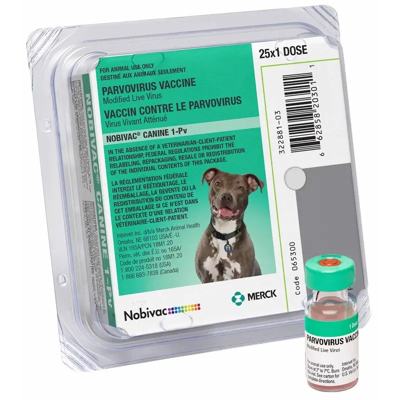 Nobivac Canine 1-Pv Parvo Vaccine for Dogs, box