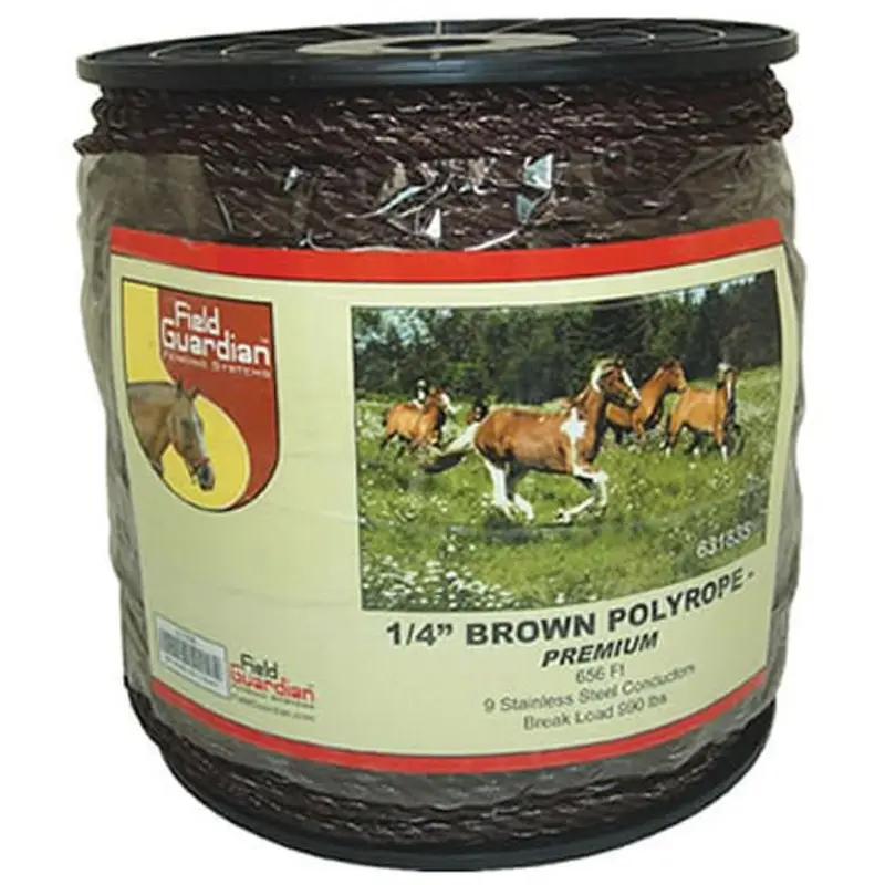 1/4" Brown Poly Rope, 656 ft