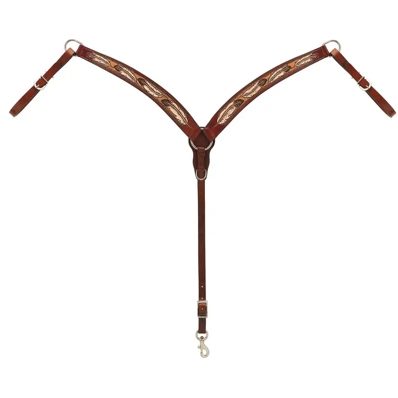 Turquoise Cross Coco Feather Breast Collar