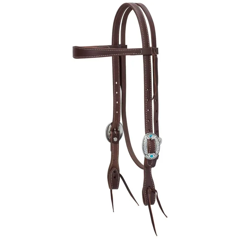 Working Tack Feather Designer Hardware Browband Headstall