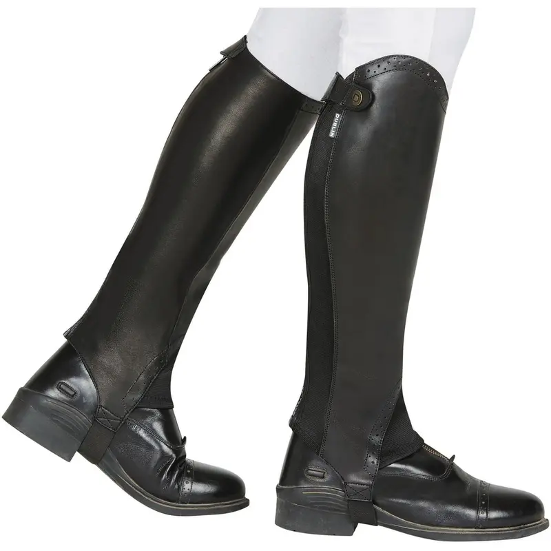 Dublin Evolution Rear Zip Half Chaps, Black