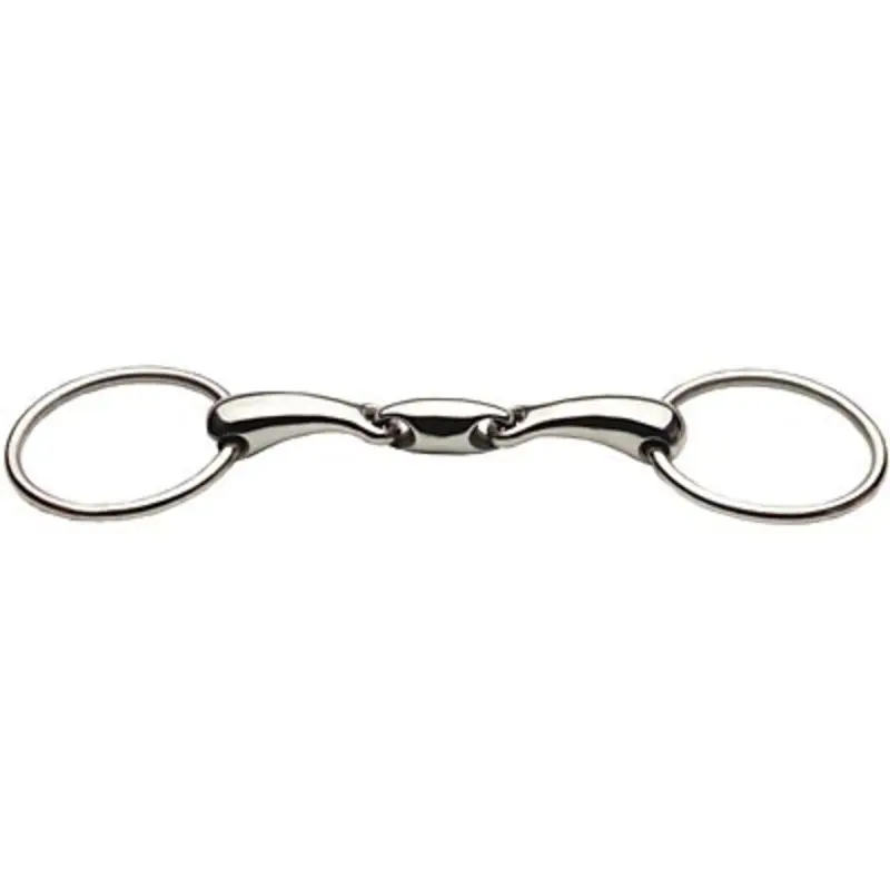 JP Korsteel Stainless Steel Oval Link Loose Ring Snaffle Bit
