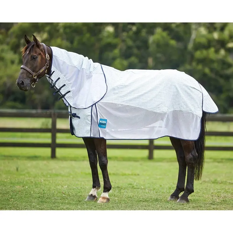 Kool Coat Airstream with Hidden Surcingle III Detach-A-Neck Horse Fly Sheet