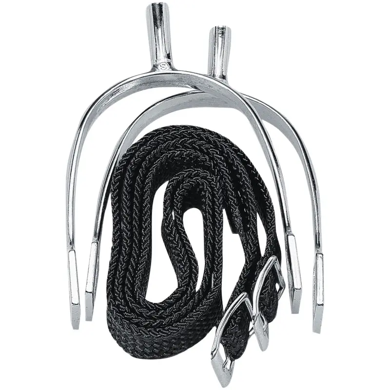 Never Rust Spurs with Straps, Pair