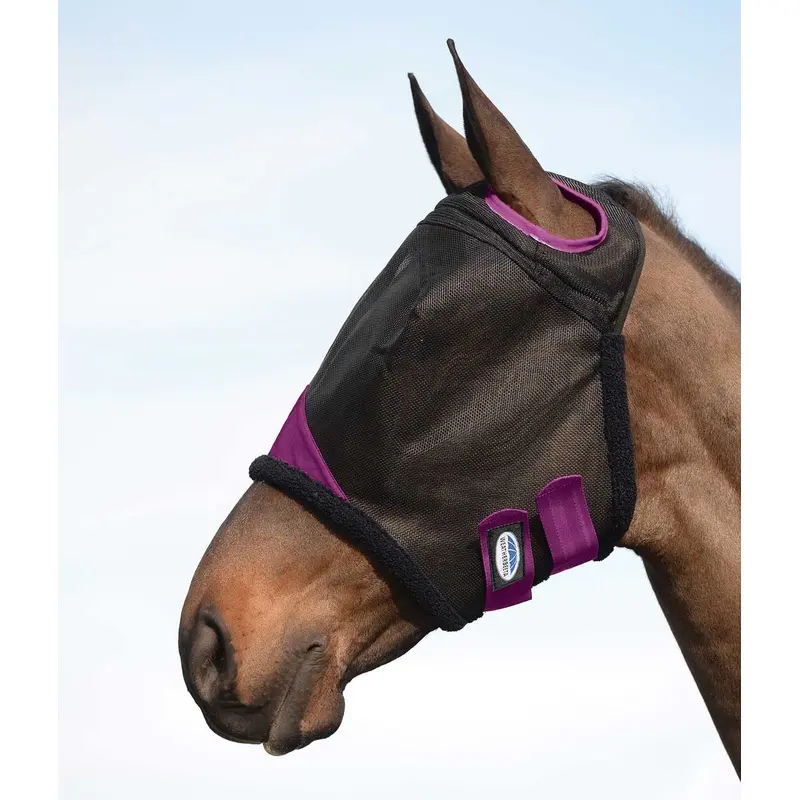 Weatherbeeta ComFITec Durable Mesh Horse Fly Mask, Black/Purple