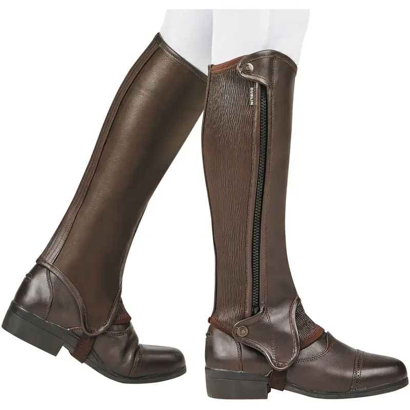 Dublin Evolution Side Zip Half Chaps, Brown