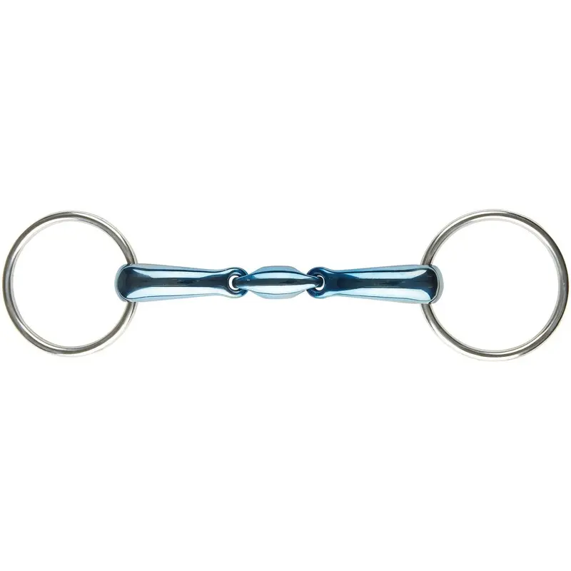 JP Korsteel Blue Steel Oval Link Loose Ring Snaffle Bit