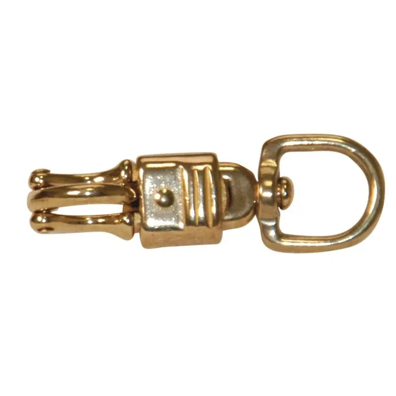 Jeffers Round Eye Brass Panic Snap, 3/4" x 3-5/8"