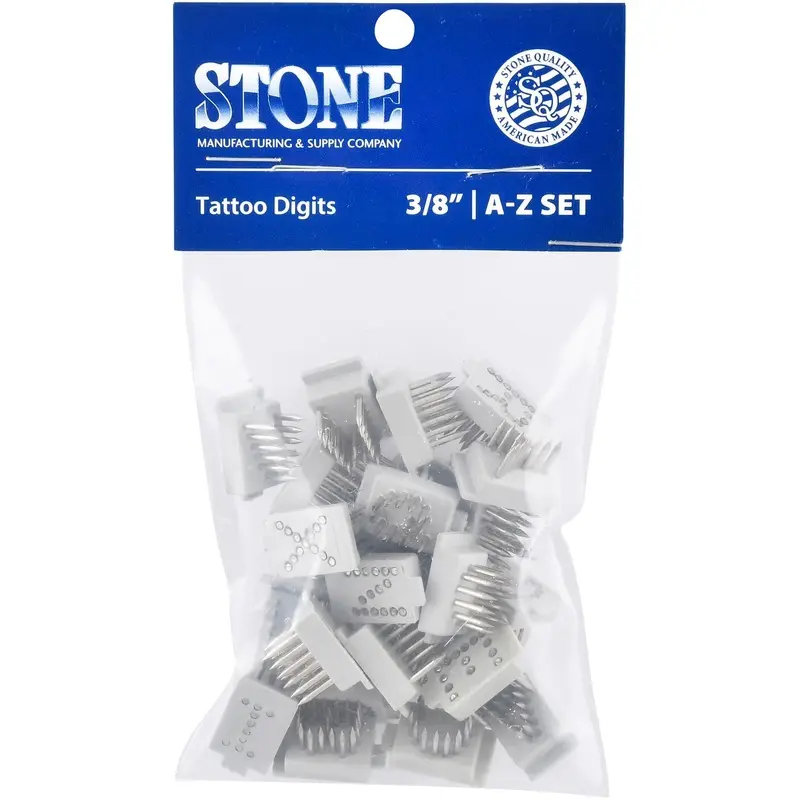 Stone Standard Tattoo Letters, A-Z Set