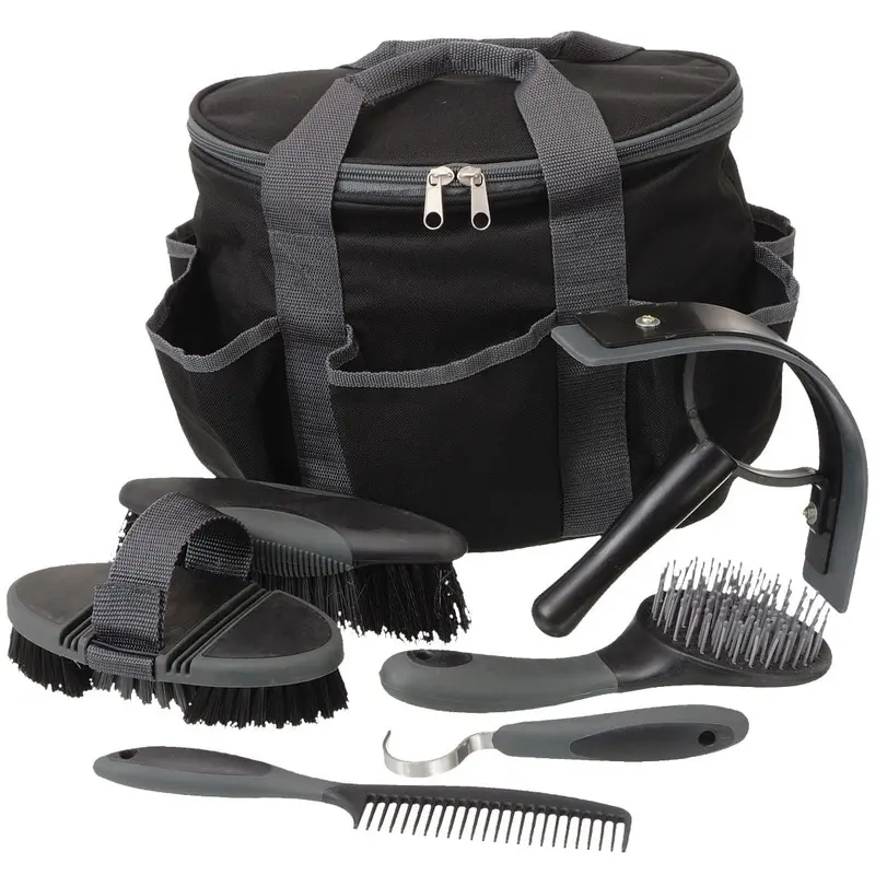 Great Grips 6 Piece Horse Grooming Kit with Bag