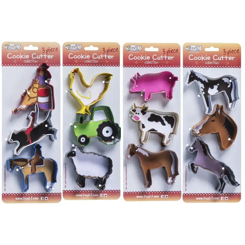Tought1 3-Piece Metal Cookie Cutters Set