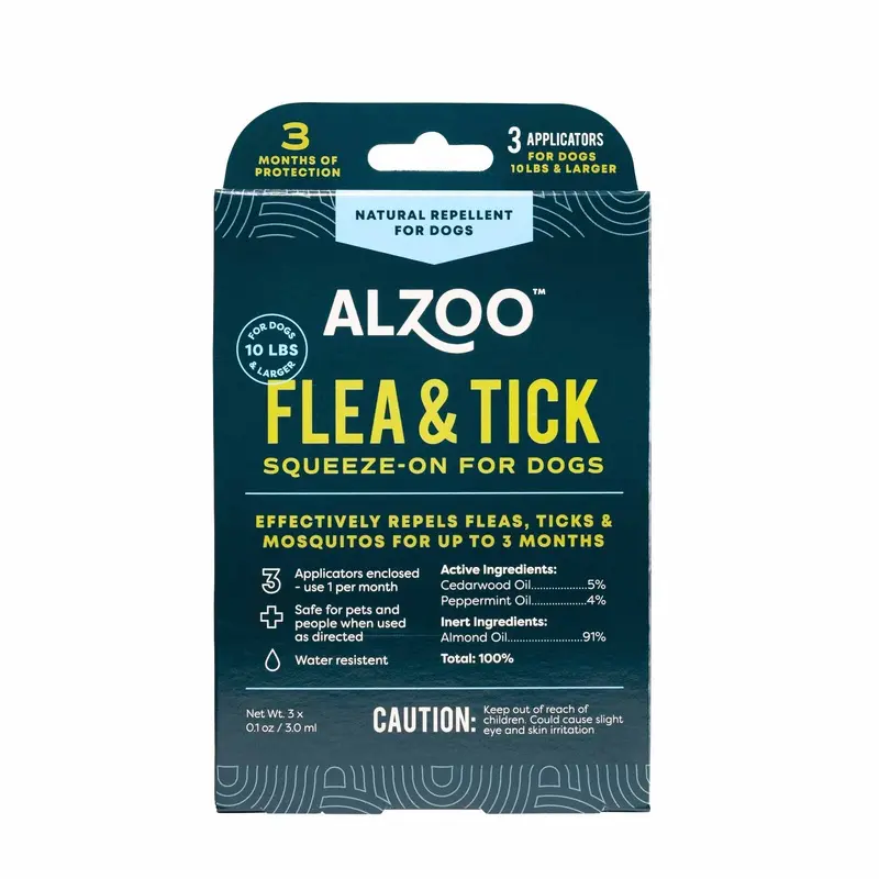 Natural Plant-Based Flea & Tick Squeeze-On Topical for Dogs